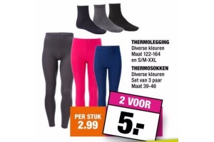 thermolegging en thermosokken