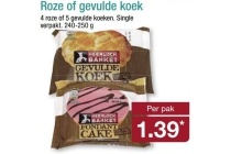 roze of gevulde koek