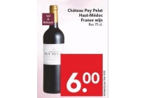 ch en acirc teau pey pelat haut m en eacute doc franse wijn