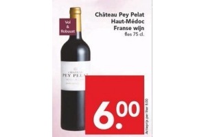 ch en acirc teau pey pelat haut m en eacute doc franse wijn