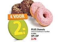 plus donuts 4 voor en euro 2 00