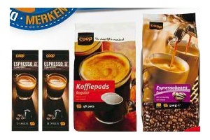 coop koffie of espressobonen koffiepads of koffie of espressocups