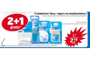 trekpleister floss ragers en tandenstokers
