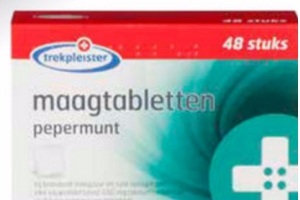 trekpleister maagtabletten pepermunt
