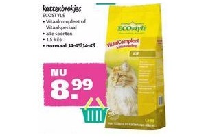 ecostyle kattenbrokjes vitaalcompleet of vitaalspeciaal