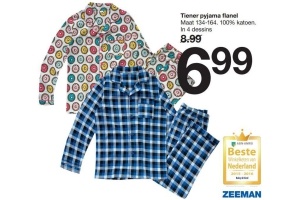 tiener pyjama flanel