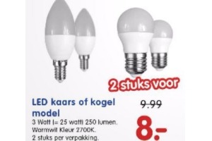 led kaars of kogel model