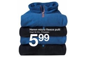 heren micro fleece pulli