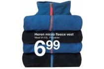 heren micro fleece vest