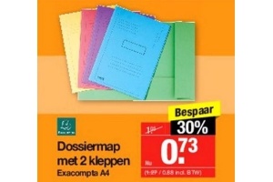 dossiermap met 2 kleppen