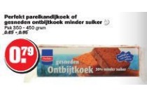 perfekt parelkandijkoek of gesneden ontbijtkoek minder suiker