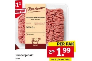 mager rundergehakt