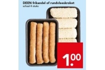 deen frikandel of rundvleeskroket