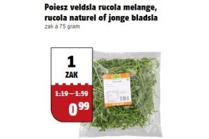 poiesz veldsla rucola melange rucola naturel of jonge bladsla