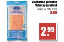 vis marine gerookte schotse zalmfilet