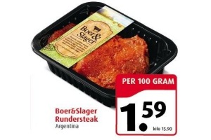 boer en amp slager rundersteak