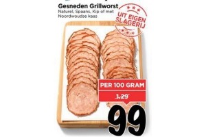 gesneden grillworst