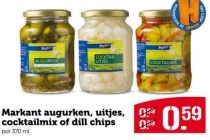 markant augurken uitjes cocktailmix of dill chips