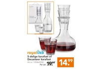 5 delige karafset of decanteer karafset