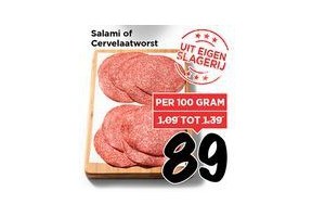 salami of cervelaat