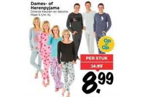 dames of herenpyjama