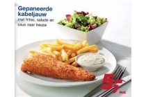 gepaneerde kabeljauw
