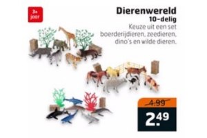 dierenwereld 10 delig voor en euro 2 49