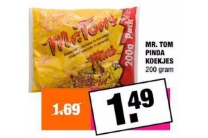mr tom pinda koekjes