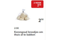 korengoud broodjes om thuis af te bakken