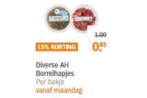 diverse ah borrelhapjes