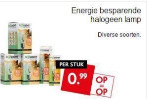 ecolight energie besparende halogeen lamp nu maar en euro 0 99