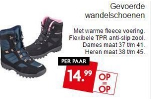 gevoerde wandelschoenen