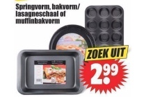 springvorm bakvorm lasagneschaal of muffinbakvorm