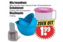 mix maatkom schalenset of maatlepels