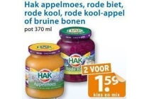 hak appelmoes rode biet rode kool rode kool appel of bruine bonen