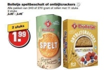 bolletje speltbeschuit of ontbijtcrackers