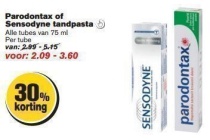 parodontax of sensodyne tandpasta