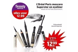 l or en eacute al paris mascara superstar en eyeliner