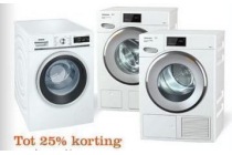 tot 25 korting op veel wasmachines