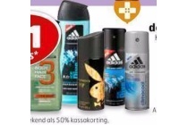 playboy en adidas deodorant en douche