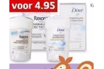 rexona en dove maximum protection