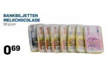 bankbiljetten melkchocolade