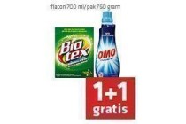 omo wasmiddel of biotex voorwas