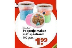 poppetje maken met speelzand