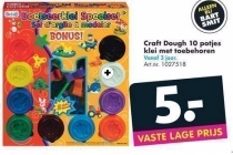 craft dough 10 potjes klei met toebehoren