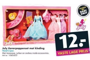 july tienerpoppenset met kleding