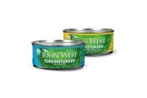 john west tonijnstukken en makreelfilets
