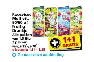 roosvicee multivit 50 50 of fruitig drankje