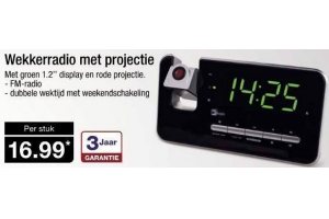 Rimpelingen Antagonisme verwijderen Wekkerradio met projectie nu €16,99 - Beste.nl