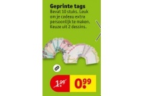 geprinte tags